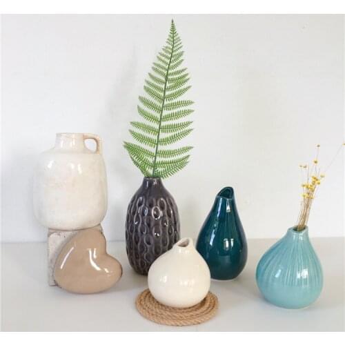 Creative Minimalist Vases Elegant Ceramic Modern Art Desktop Ornaments Vases Flower Arrangements Floreros Home Decoration DI50HP