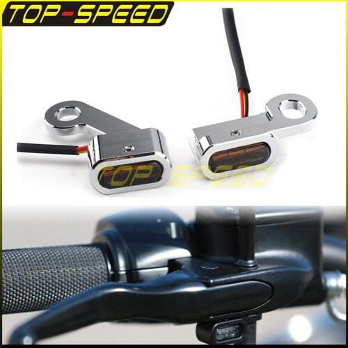 Motorbike Front Turn Signal Light Mini LED Running Indicator Lamp For Harley Sportster XL 883 1200 C R XL48 XL72 2004-2021