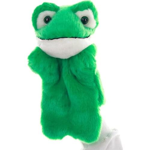 Cartoon Frog Animal Plush Doll Hand Puppet Storytelling Toy Home Sofa Ornament