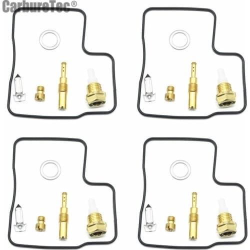 For HONDA CBR1000F HURRICANE 1987-1991 CBR 1000 F Carburetor Repair Kit Carb Chamber Gasket Float Valve Needle Seat 4 Sets Parts