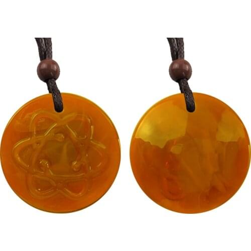 Health Care Orange Bio Scalar Glass Quantum Energy Pendant Charm Health Necklace