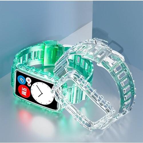Sport Silicone Transparent color Strap Bracelet For Huawei Fit Watchbands For Huawei Watch Fit Strap WristStrap
