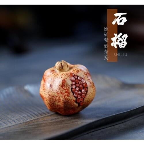 Ore purple sand tea accessories section of mud pomegranate tea pet furnishing articles blessing of a single price