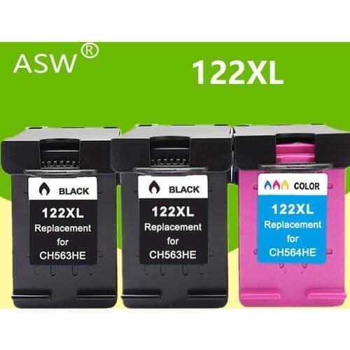 3PK 122XL Replacement for hp cartridge 122 xl for Deskjet 1510 2050 1000 1050 1050A 2000 2050A 2540 3000 3050 3052A printer