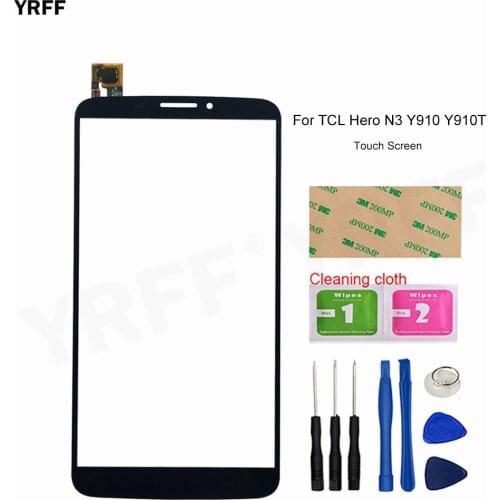 Touch Screen Glass For TCL TLP034B2 Y910 Hero N3 Y910T Touch Screen Digitizer Mobile Panel Assembly