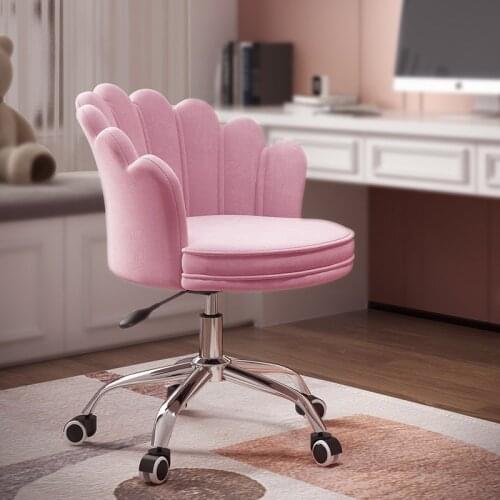 Family comfortable sedentary desk chair bedroom dormitory lovely girl pink net red armchair liftable rotatable sofa stool