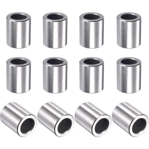 Uxcell Sleeve Bearings 14mm Bore 22mm OD 27mm Length Sintered Iron Self-Lubricating Bushings 12pcs