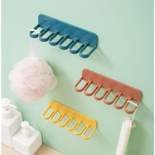 1/4Pcs household hook viscose wall hanging on the wall seamless hole-free hanging rack kitchen rag hook bathroom shelf