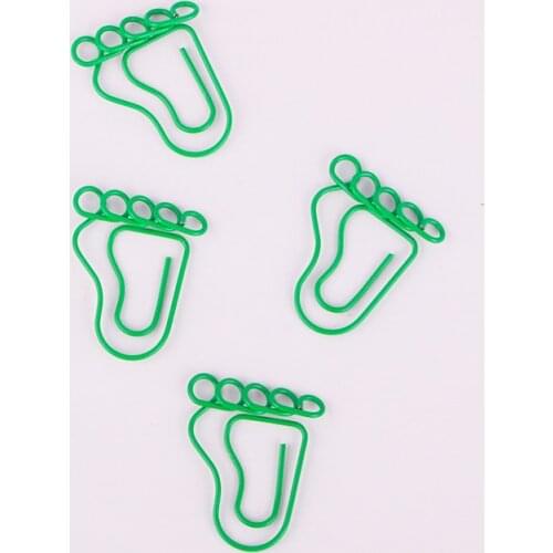 Green Feet Paper Clips Special-shaped Needle Clips Trumpet Pins Safe Pins Accesorios Oficina Office Accessories Office Bookmark