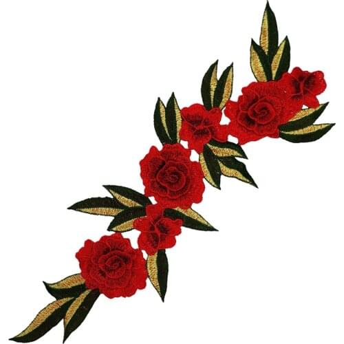 1pcs Flowers Embroidery Sew on Patches Applique Sew Badge Craft Embroidered DIY for Clothes T-shirt
