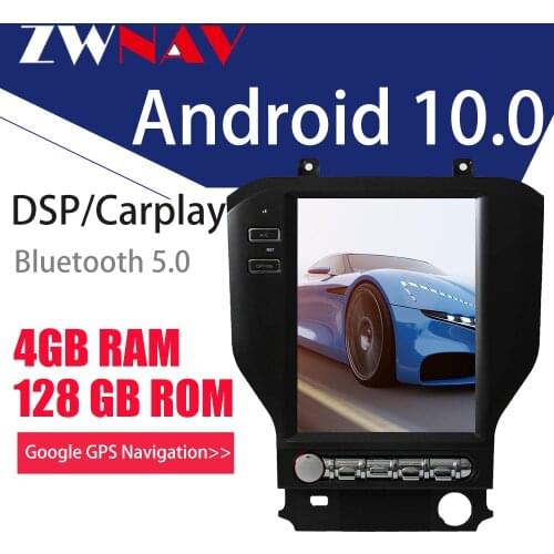 128G Tesla Screen Carplay For 2015 2016 2017 2018 2019 Ford Mustang Android 10 Unit Car Multimedia Player GPS Radio Audio Stereo