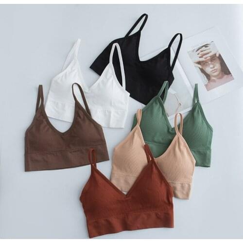 2020 New U-shaped Seamless Tube Top Bra Beauty Back Sling Strap Wrapped Chest Anti-light Ladies Sports Fitness Top Bra Underwear