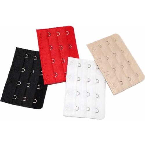 3 Row 4 Hooks Sexy Bra Extender Extension Bra Straps Clip On Strap Soft Bra Clasp Hooks Extenders