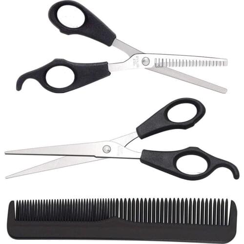 3pcs/set Hair Scissors Cutting Shears Comb Professional Barber Hair Cutting Thinning Hairdressing Set Baber Hair Styling Tools