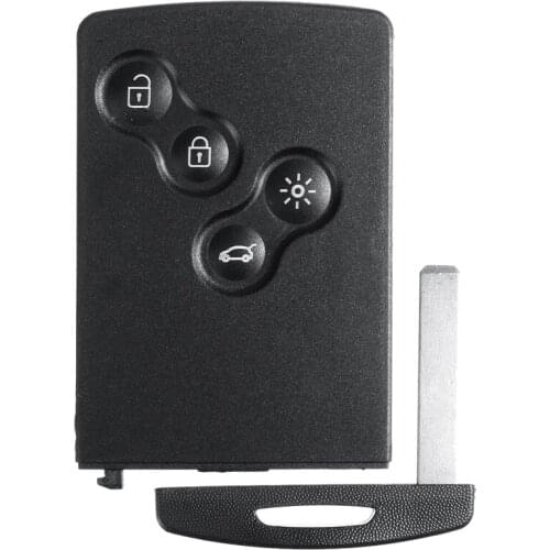 4 Button Smart Card Car Key 433Mhz PCF7952 Chip Remote Key for Renault Megane 3 2009 - 2014