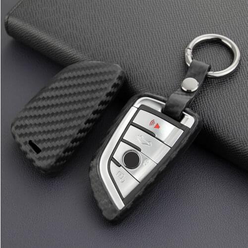 ABS Car Case Holder Remote Control Key Fob Holder Protector Cover Bag Keychain for BMW 1 2 3 5 6 F15 F85 F90 G05 F16 F39 F45 G30