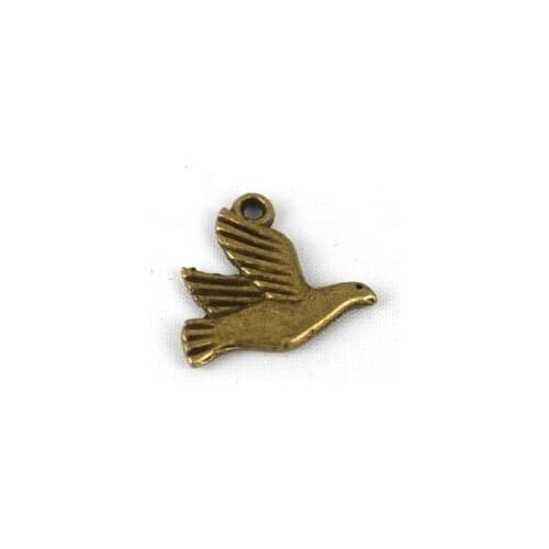 FREE SHIPPING 600PCS Antiqued Bronze Dove Charm A11071B