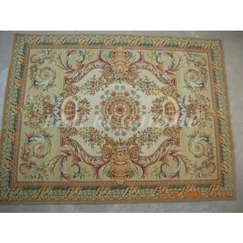 Free shipping 9'x12' 90 Line Royal Savonnerie Carpet, 100% woolen handmade rug