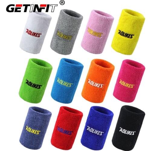 Getinfit Wrist Sweatband Tennis Sport Wristband Volleyball Gym Wrist Brace Support Sweat Band Towel Bracelet Protector 8 /11cm