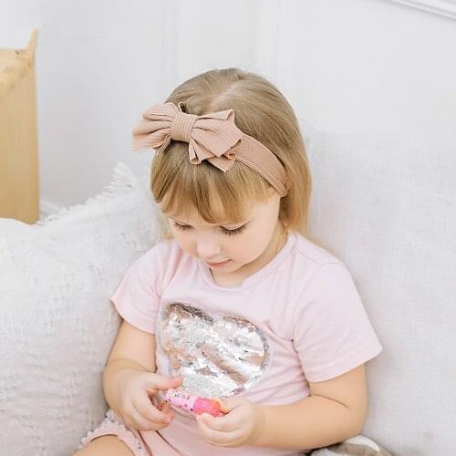 1Pc Baby Knit Crochet Bow Headband Princess Hair Bands Winter Warm Kid Infant Headwear Children Hair Accessories Girls Headdress