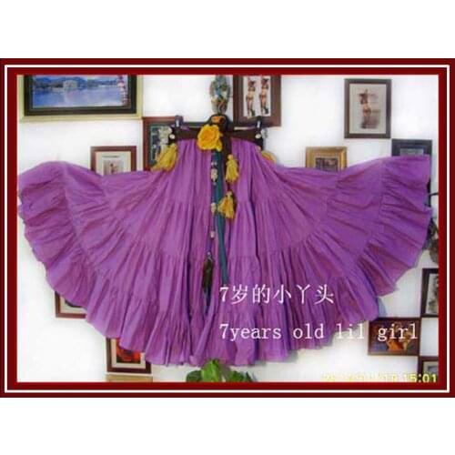 Cotton 4Tiered 18Yards Ats Gypsy Tribal Belly Dance Skirt EH25