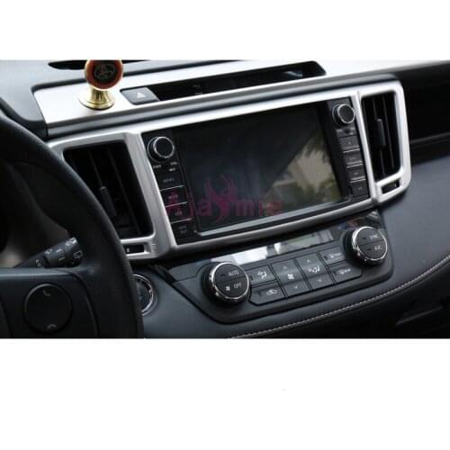 For Toyota RAV4 XA40 2016 2017 2018 Chrome Car Styling Air Conditonnal Vent Cover Overlay AC Outlet Panel Accessories