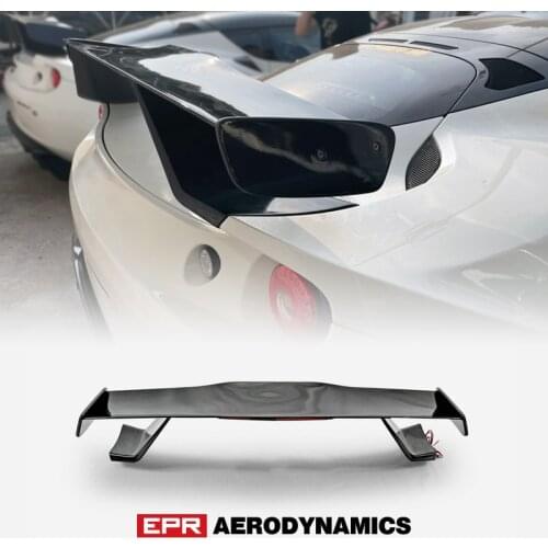 FRP Rear Wing For Lotus Evora S 400 410 430 GT4 Type Rear Spoiler with Brake Lights Fiber Glass Unpainted Exterior Aero BodyKits