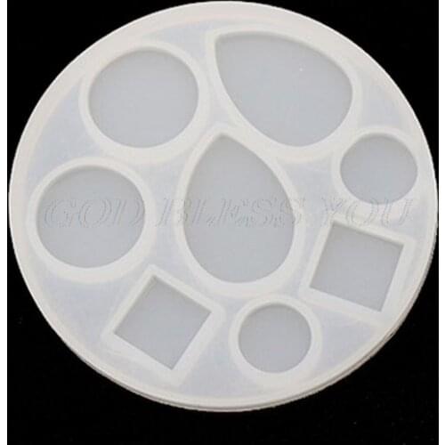 UV Resin Silicone Molds DIY Geometric Round Square Teardrop Shapes Earrings Pendant Resin Mold Jewlery Making Tools Drop Ship