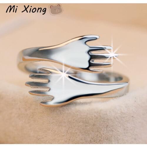 Mi Xiong s925 sterling silver peculiar design palm surrounded by ring creative craftsmanship luxury charm ladies brand jewelry