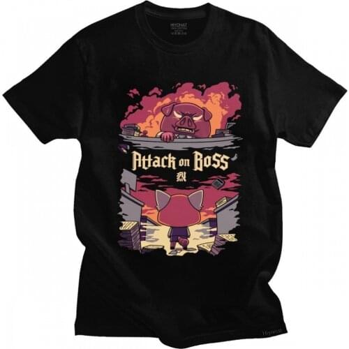 Cool Aggressive Retsuko Attack T Shirt Men Short Sleeve Aggretsuko T-shirt Japanese Manga Summer Tshirt Pre-shrunk Cotton Tee