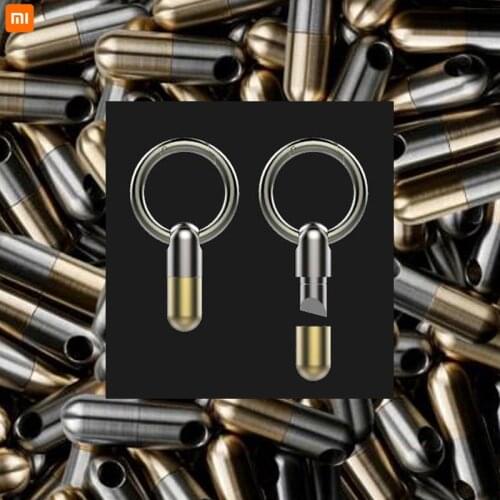 Youpin qimian Multi-function unpacking knife for demolition express parcel stainless steel brass keychain