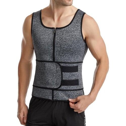 Men Body Shaper Neoprene Waist Trainer Sweat Shirt Fitness Shapewear Belts