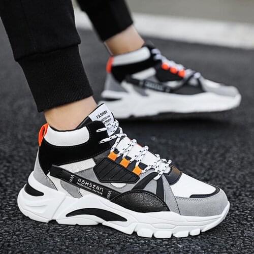 High-level Thick Bottom Sport Shoes Male Sneakers for Men 2021g Mens Sports Shoes Running Tennis Original Kids Trainers E-1014