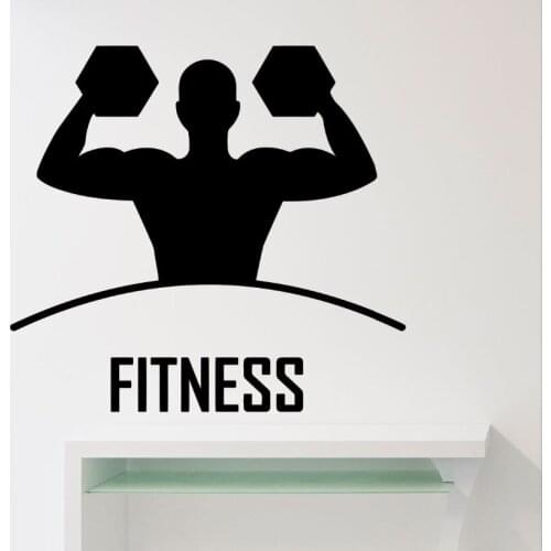 Fitness Wall Sticker Sports Gym Training Yoga Vinyl Decal Home Decoration Living Room Wall Poster Quality adesivo NY-179