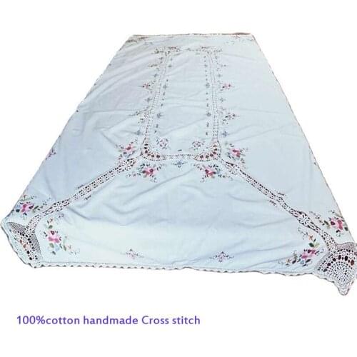 NEW Handmade cotton Lace Cross stitch table place mat pad Cloth cover placemat cup wedding party coaster Christmas doily kitchen