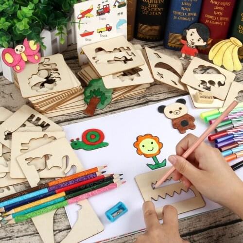 Educational Toys Painting Template Drawing Set Tools Graffiti BOY Girl Children Kindergarten Elementary School Beginners P22