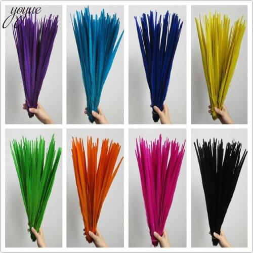 Wholesale 100 Pcs Natural Pheasant Tail Feathers 16-18inch 40-45cm High Quality Diy Jewelry Wedding Decorations Pheasant Feather