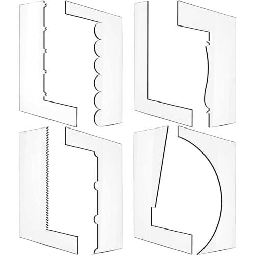 Sawtooth Cake Scraper,Acrylic Icing Smoother Contour Comb Cake Edge Spatula Cream Edge Scraper DIY Icing Decor Comb Tool