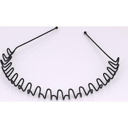 Black Wavy Hairband Men Women Washing Headband Scrunchy Styling Tools Accessories Headwear Hair Head Hoop Bands