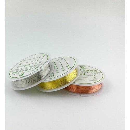 Silver Gold Copper Craft wire Cord Beading line for DIY Jewelry Making Handmake Earring for Women Accessories 0.2 0.3 0.4 0.5mm
