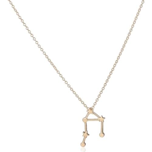 Shuangshuo Libra Zodiac Astrology Long Necklace Constellation Chocker Fashion Jewelry Astrology Star Sign Choker Necklace N155