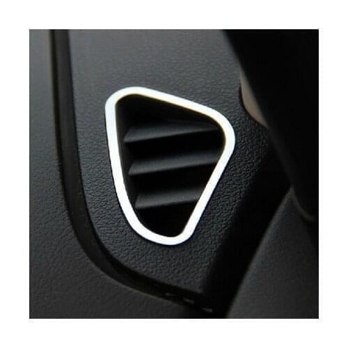 Car styling 2pcs/set Stainless steel Ring trim outlet air vent decorationl for Ford Focus 2 2005-2016 car accessories