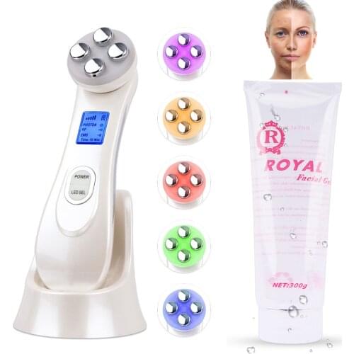 LED Photon Electroporation RF Radio Frequency Face Mesotherapy Facial Lifting Tighten Wrinkle Removal Skin Care Beauty Devices