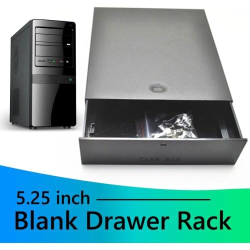 BOX525 External Enclosure 5.25 inch Hard Drive Mobile Blank Rack Organizer Drawer Tray Storage Box Case for Desktop Computer