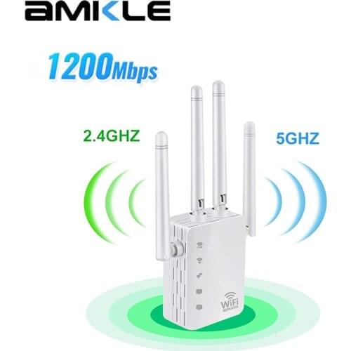 5 Ghz WiFi Repeater Wireless Wifi Extender 1200Mbps Wi-Fi Amplifier 802.11N Long Range Wi fi Signal Booster 2.4G Wifi Repiter