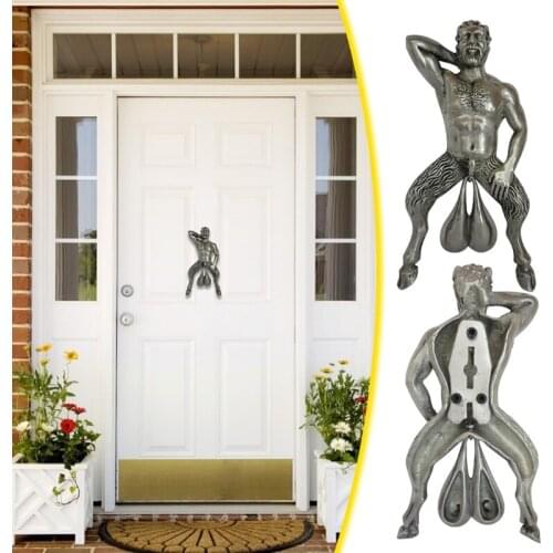 Funny Old Man with Special Door Knocker Pendant Figure Model Doorbell for front Door Home Decoration XX9B