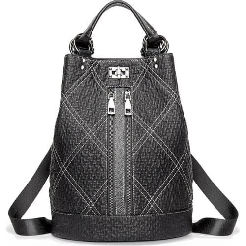 Women Anti Theft Backpack Leather Female Travel Shoulder Bag High Quality Black Lady Bags Fashion Girls School Backpacks Mochila