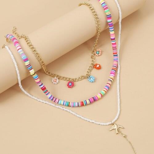2021 Bohemia Bead Emo Aros Fashion Multilayer Hip Hop Long Chain Necklace For Women Jewelry Gifts Pendant Necklaces Accessories