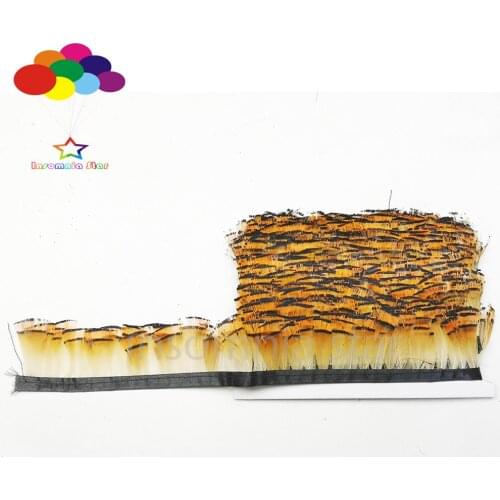 1/5/10 Meter Natural Pheasant Feathers Trims Ribbon Carnival Diy Costume Mask Headress UM