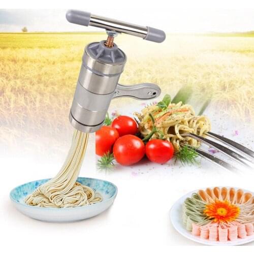 1set Manual Household Noodle Press Fruit Vegetable Juice StainlessSteel Pasta Noodles Maker Spaetzle Spaghetti Mold Pastry Tools